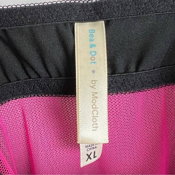 ModCloth Bea & Dot XL Mesh Chemise Black Pink - Picture 5 of 7